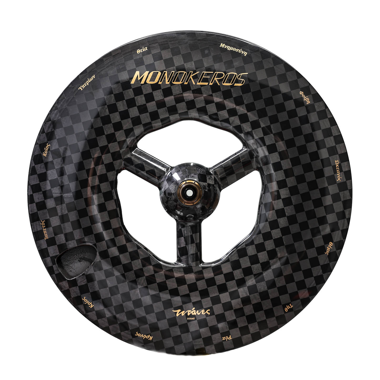 Monókeros Titan rear wheel — gold colourway
