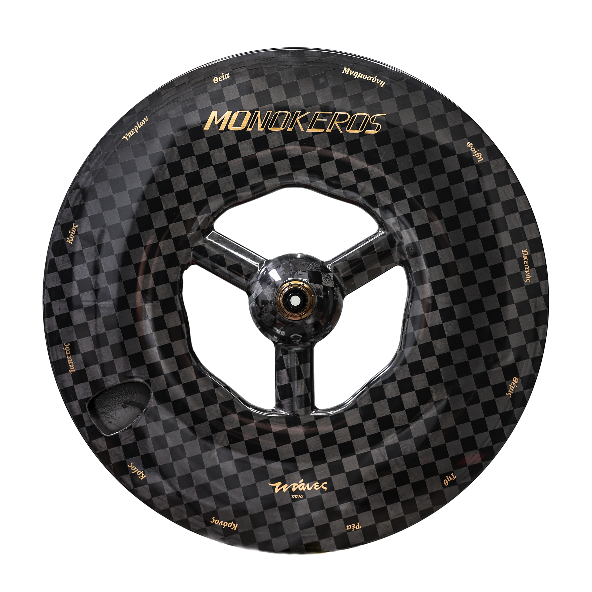 Monókeros Titan rear wheel — gold colourway