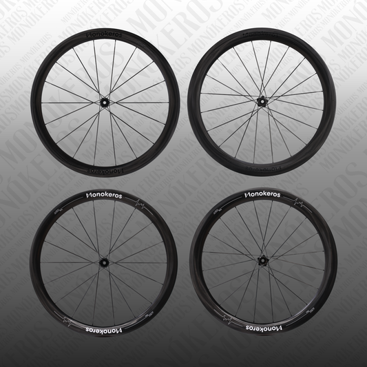 Monókeros Ares road wheelset — 45mm front, 52mm rear