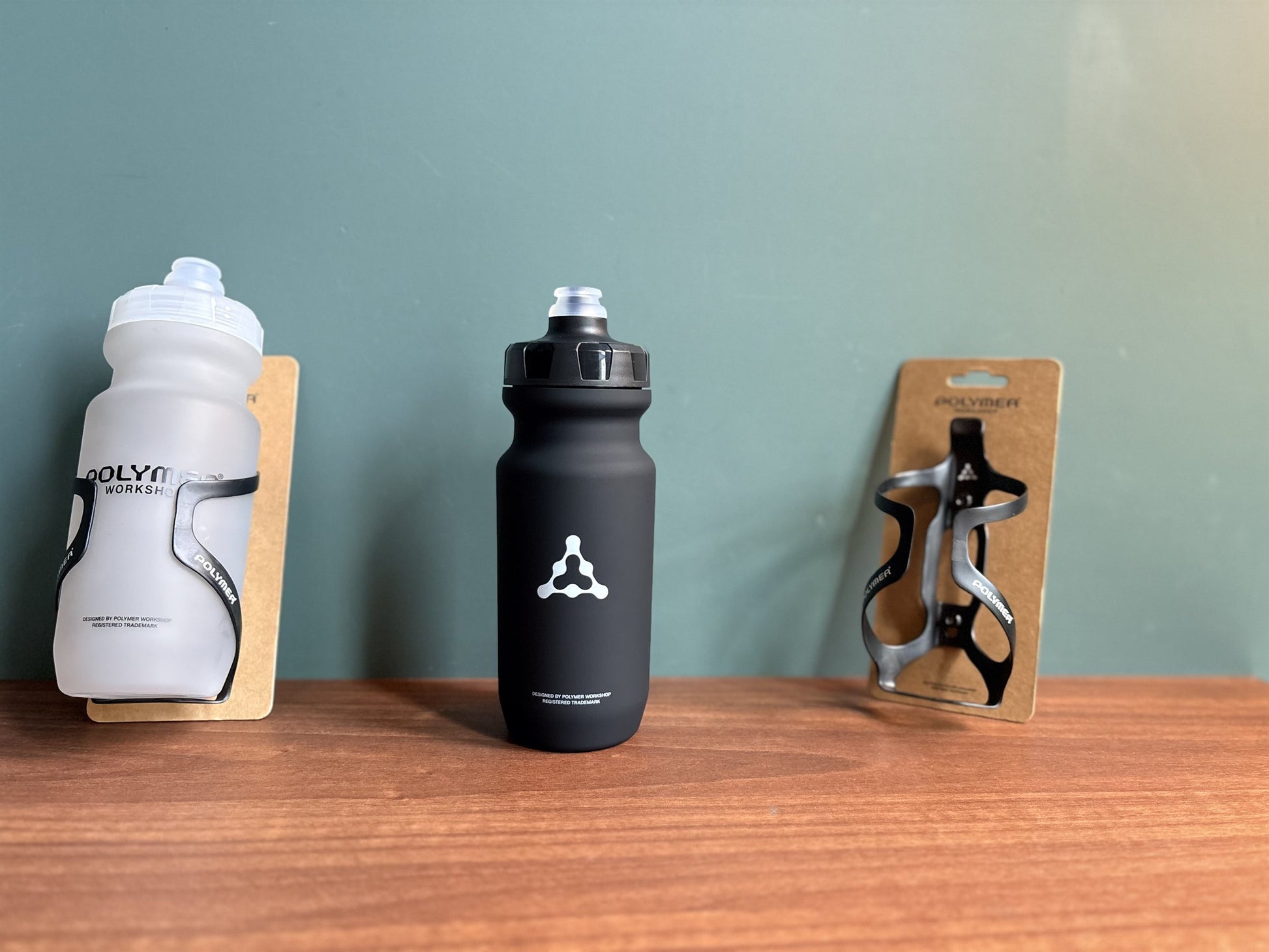 Polymer Workshop bidon cage on card, shown with Polymer Workshop bidons