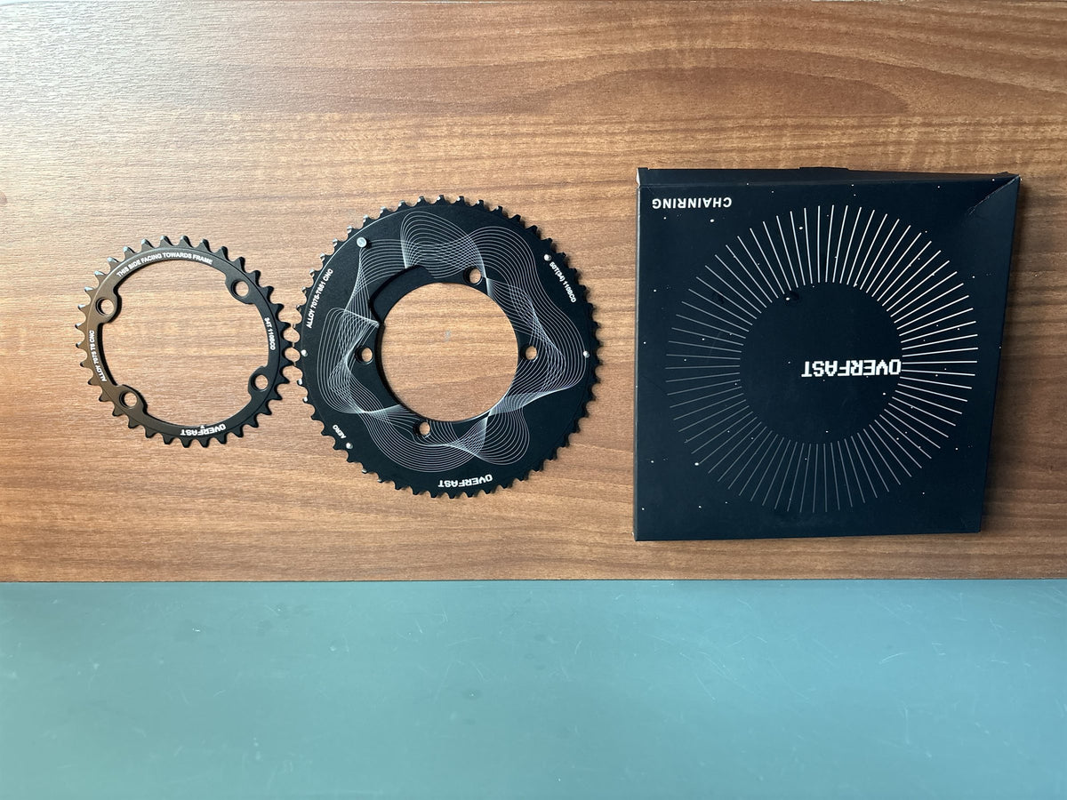 OVERFAST alloy chainrings 2x — 110 BCD outer and inner ring